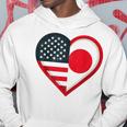 米国 アメリカ 日本 ハートフラッグ 二重国籍。 パーカー 面白い贈り物