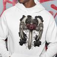 翼とバラのゴシック・クロス 長袖tシャツ パーカー 面白い贈り物