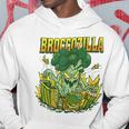 都市を攻撃する巨大なブロッコリーモンスター面白いブロッコリー パーカー 面白い贈り物