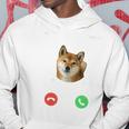 面白いtシャツ 柴犬 着信 イヌ わんこ メンズ 犬好き グッズ かわいい おもしろ 面白い 服 ネタ 長袖tシャツ パーカー 面白い贈り物