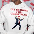 面白いトランプサンタハット、クリスマスに家に帰るよ 長袖tシャツ パーカー 面白い贈り物