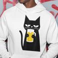 面白い黒猫はビールが大好きおもしろいビール好き パーカー 面白い贈り物