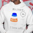 飲んでます。 I Love Milk 牛乳 ミルク びん ボトル カップ 健康 の イラスト 長袖tシャツ パーカー 面白い贈り物