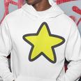 黄色い星と黒のアウトライン パーカー 面白い贈り物