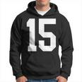 15番のカレッジスポーツスタイル。ホワイト。 パーカー
