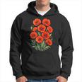 Jolies Fleurs Coquelicots Rouges En Pleine Floraison Formes Blanches Mania Sweat à capuche