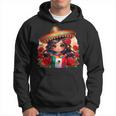 Long Haired Curvy Mexican Chibi Zarape Roses Mexican Pride パーカー
