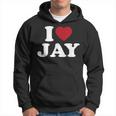I Love Jay I Heart Jay レッドハート パーカー