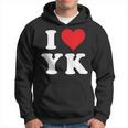 I Love Yk Initials I Heart YK First Last Name Y K パーカー