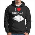 かわいい面白いシンプルなジュゴンの魚を引用します。 I Love Dugong パーカー