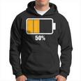 バッテリーハーフ残量50 バッテリーデッドtシャツ バッテリー残量が少ない パーカー
