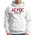 AcDcロックミュージックバンドpwrupフォトロゴ。 パーカー