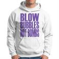 Big Print スローガン Blow Bubbles Not Bombs Rave Classic パーカー