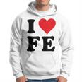 I Heart Fe Initials I Love FE First And Last Name F E パーカー