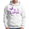 Lupus Warrior パープルバタフライ&リボン ポケット付き パーカー