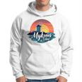 Mykonosibes ヴィンテージ 夕日 ギリシャの島 ギリシャ お土産 長袖tシャツ パーカー