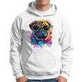 Pug Dog Lovers カラフル ポップアート パグ 長袖tシャツ パーカー