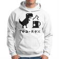Tea Rex Pixel 8ビットゲーム恐竜 パーカー