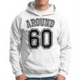 【バックプリント・背中側】Around 60 還暦 アラカン アラウンド 六十歳 お誕生日 60代 面白 パーカー