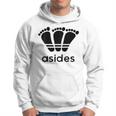 【バックプリント・背中側】アシデス Asides 足です。【変なデザイン屋さん】スポーツ ブランド パロディ 面白 パーカー