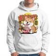 かわいい 柴犬 ラーメン好き おもしろい 日本犬 長袖tシャツ パーカー