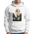 ゴールデンレトリバー ポケットに入った子犬 長袖tシャツ パーカー
