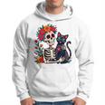 スケルトン ハグ 猫 シュガー スカル Día Los Muertos ハロウィン パーカー