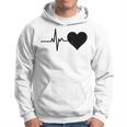 心電図のパターン ハートカラー ブラック パーカー
