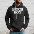 Bitch Boy 面白い言葉 皮肉なノベルティ ユーモア 男 男性 パーカー 彼への贈り物