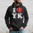 I Love Yk Initials I Heart YK First Last Name Y K パーカー 彼への贈り物