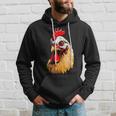動物愛好家のための大胆な農場の鶏の頭のアート パーカー 彼への贈り物