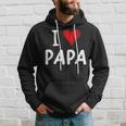 私はパパ 最高 お父さん 父 息子 娘 衣装 ハートが大好きです I Love Papa パーカー 彼への贈り物