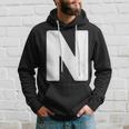 英文字 N 大文字 アルファベット モノグラム イニシャル パーカー 彼への贈り物