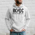 AcDcロックミュージックバンドバックブラックロゴ。 パーカー 彼への贈り物