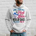 Dad Loves You Free Throw Or Pink Bows 性別発表 パーカー 彼への贈り物