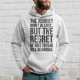 Easy Journeys Regret ジム、ハッスル、成功、モチベーションアップ パーカー 彼への贈り物