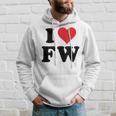 I Heart Fw Initials I Love FW First And Last Name F W パーカー 彼への贈り物