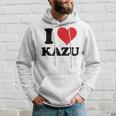 I Heart Kazu 名 I Love パーソナライズ パーカー 彼への贈り物