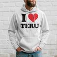 I Heart Teru 名 I Love パーソナライズ パーカー 彼への贈り物