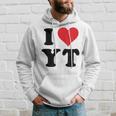 I Heart Yt Initials I Love YT First And Last Name Yパーカー 彼への贈り物