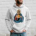 Jesus Holding A Pizza 長袖tシャツ パーカー 彼への贈り物