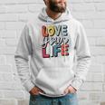 Love Your Life インスピレーション引用シャツ モチベーションアップ パーカー 彼への贈り物