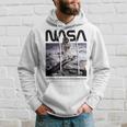 Nasaアポロ11号の月面宇宙飛行士の有名なワームロゴ パーカー 彼への贈り物