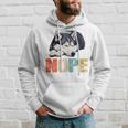 Nope 眠るシベリアンハスキーデザイン 長袖tシャツ パーカー 彼への贈り物
