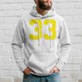 イエローナンバー33 背面 スポーツチーム ジャージ番号 パーカー 彼への贈り物