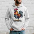サングラスをかけた姿勢のクールな雄鶏。 パーカー 彼への贈り物