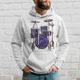 ドラム ドラマー ドラミング ドラム 長袖tシャツ パーカー 彼への贈り物