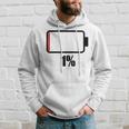 バッテリー1 1残り バッテリー切れtシャツバッテリー低 パーカー 彼への贈り物
