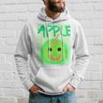 日本 りんご 青りんご かわいい 笑顔 パーカー 彼への贈り物