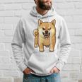 柴犬 犬 ムキッ ムキ顔 水彩 我慢の限界 怒る犬 イラスト おもしろ 長袖tシャツ パーカー 彼への贈り物